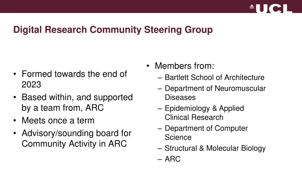 digital research community steering group