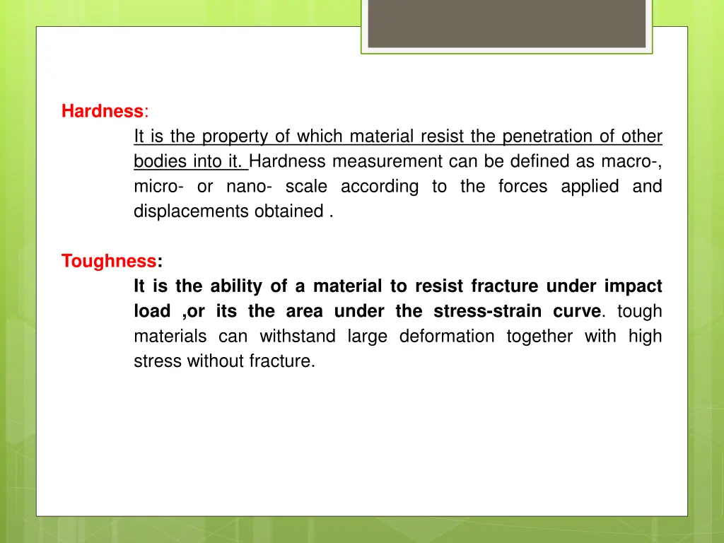 hardness