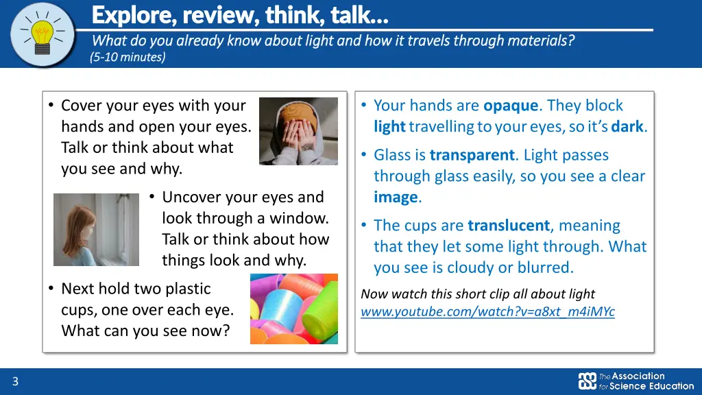 explore review think talk explore review think