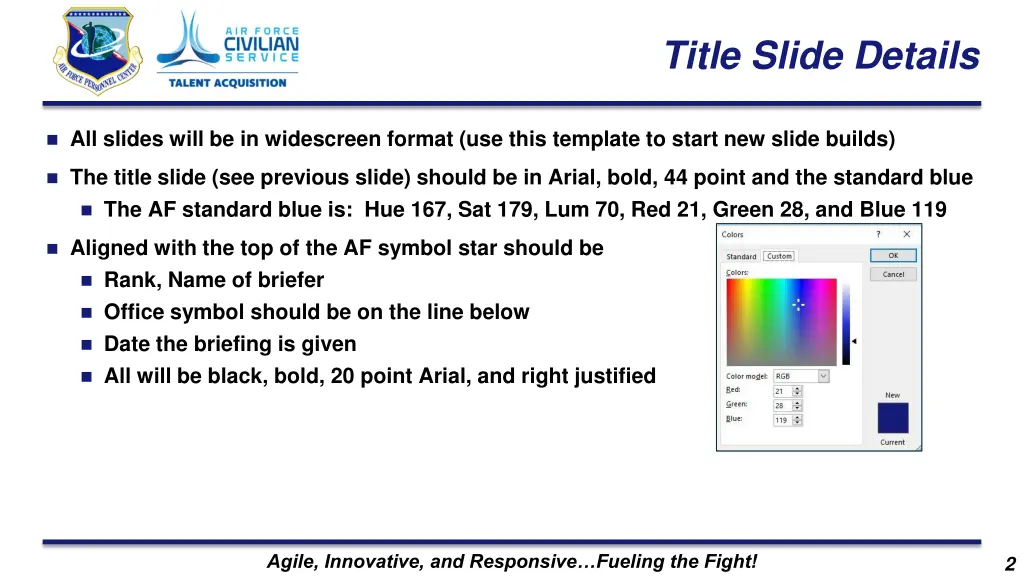 title slide details