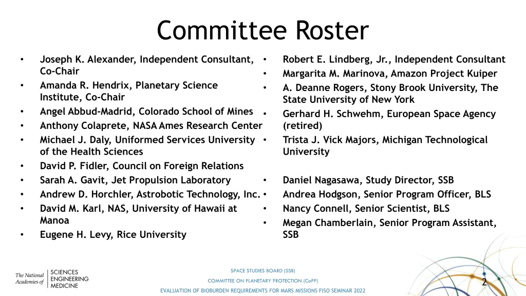 committee roster