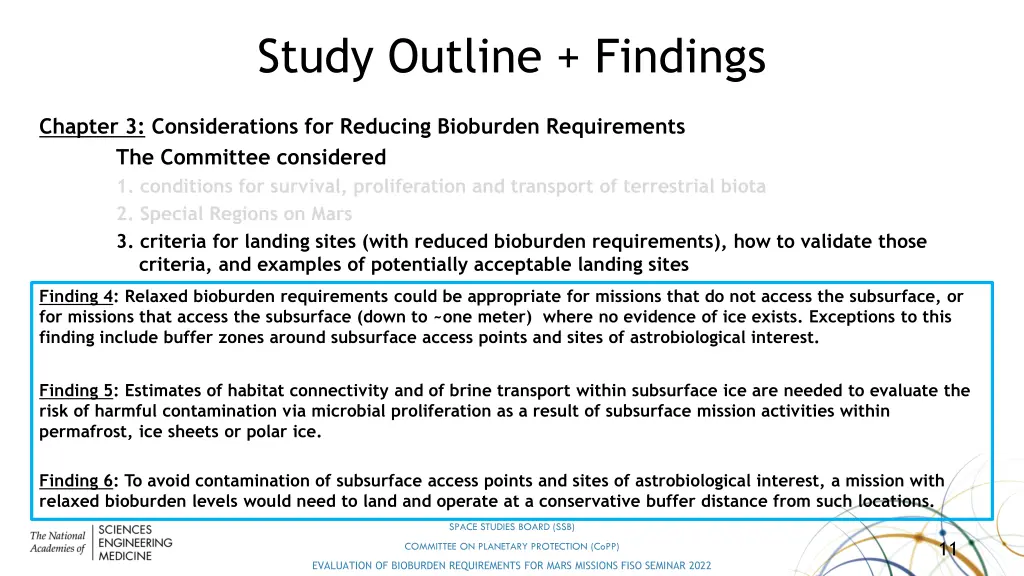 study outline findings 3