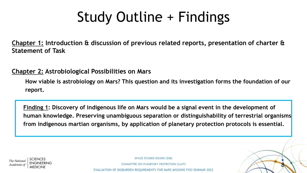 study outline findings