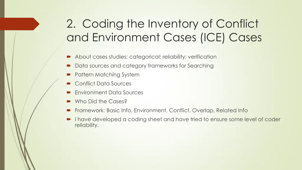 2 coding the inventory of conflict