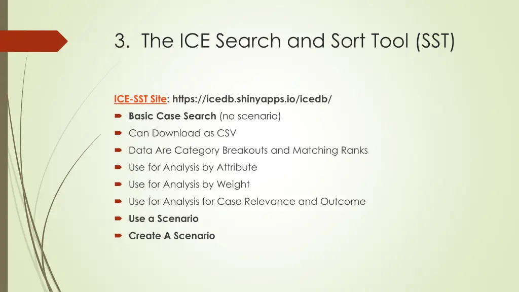 3 the ice search and sort tool sst