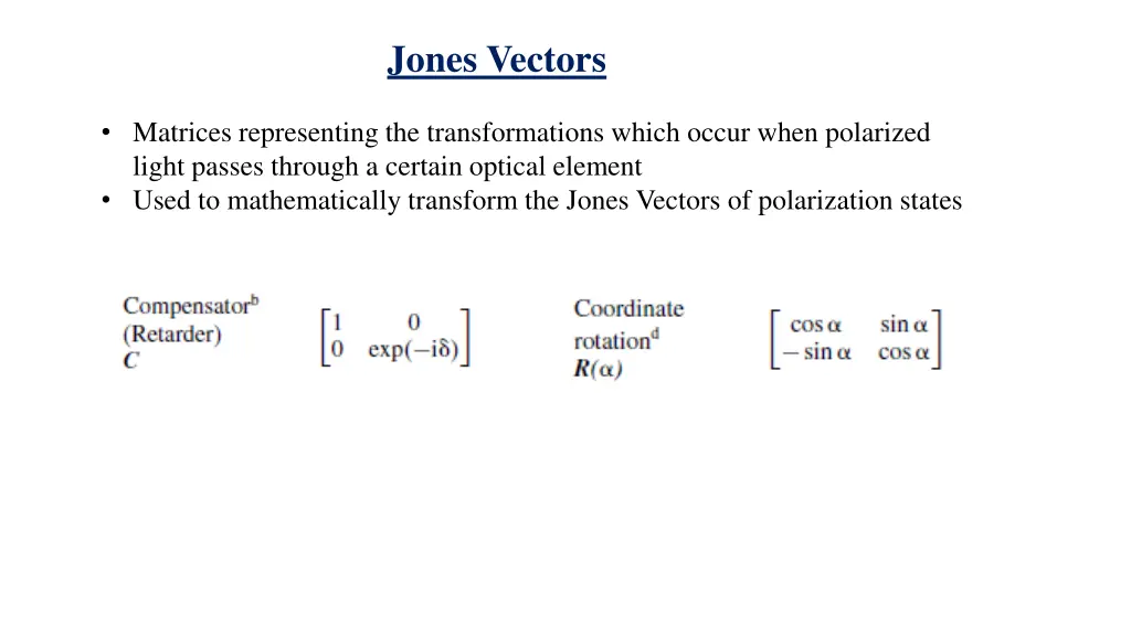jones vectors 1