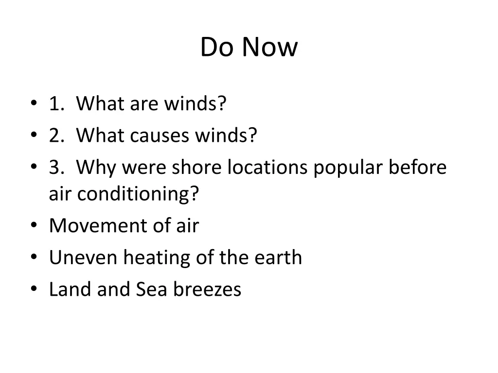 do now