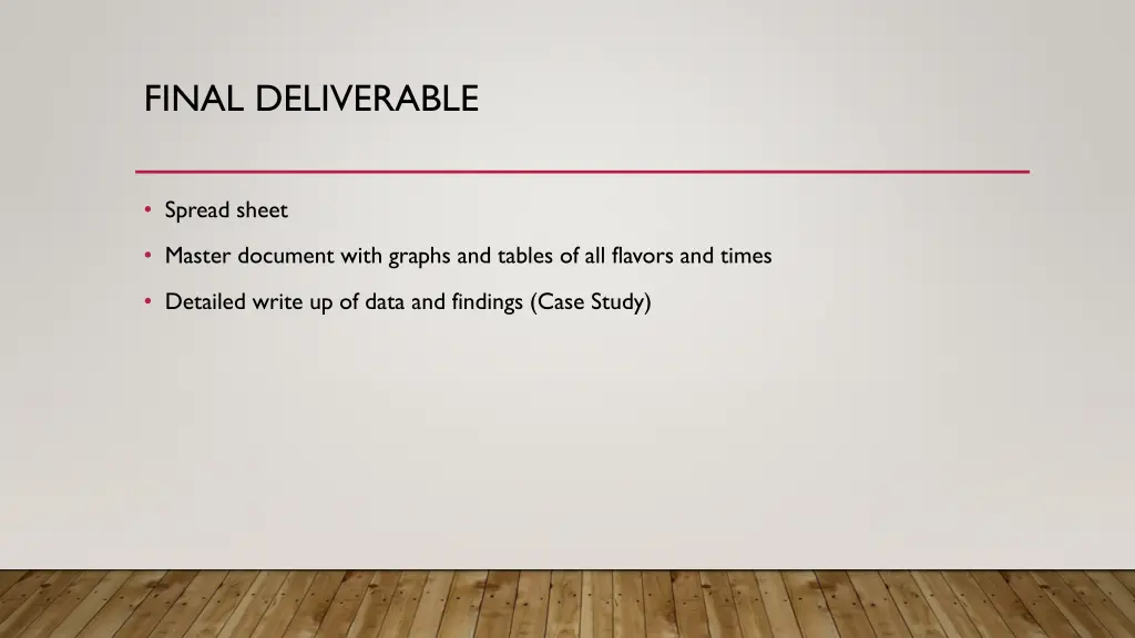 final deliverable