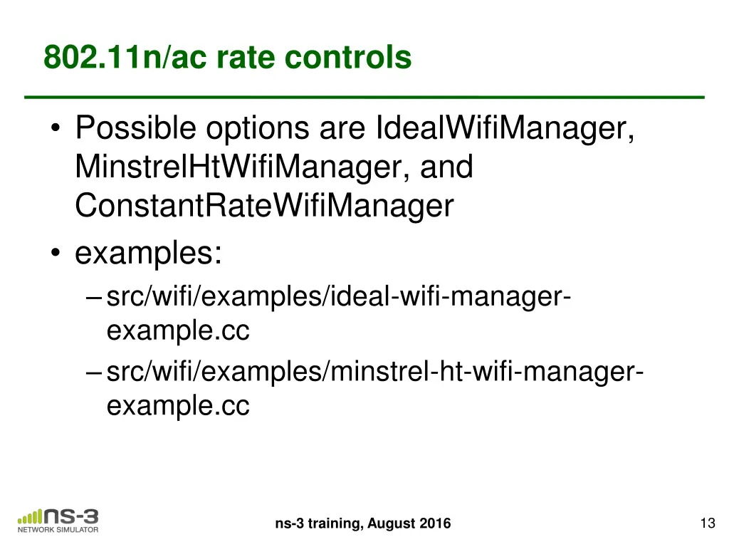 802 11n ac rate controls