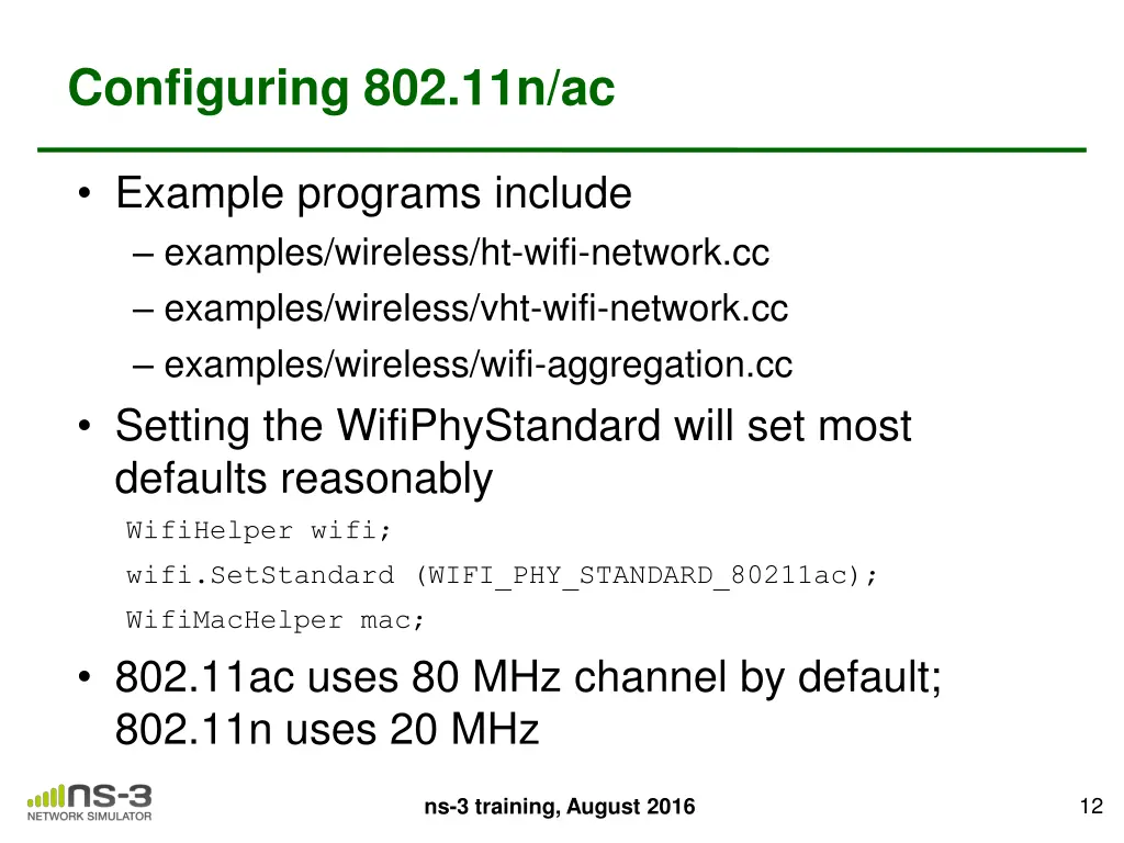 configuring 802 11n ac