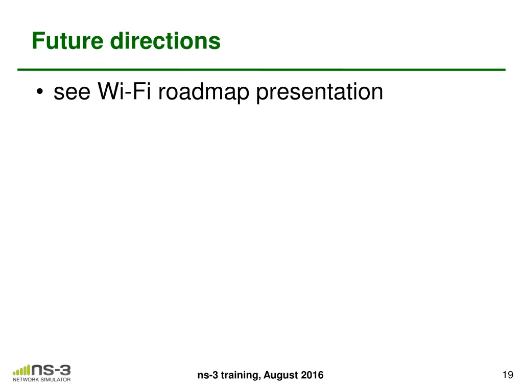 future directions