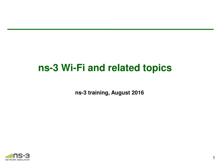 ns 3 wi fi and related topics