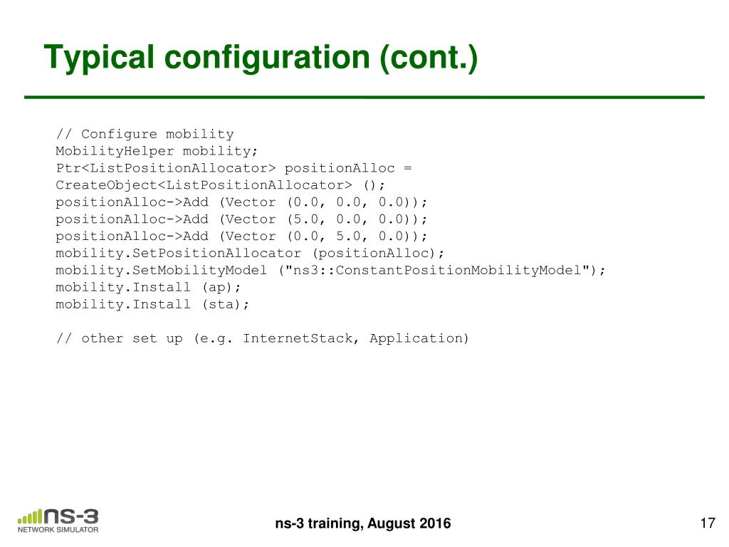 typical configuration cont 1