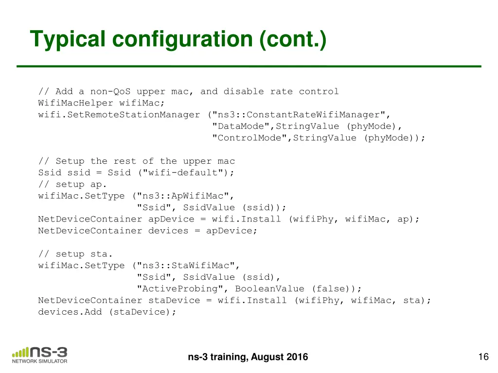 typical configuration cont