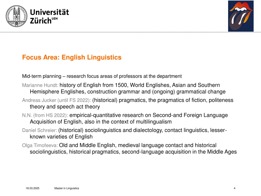 focus area english linguistics 1