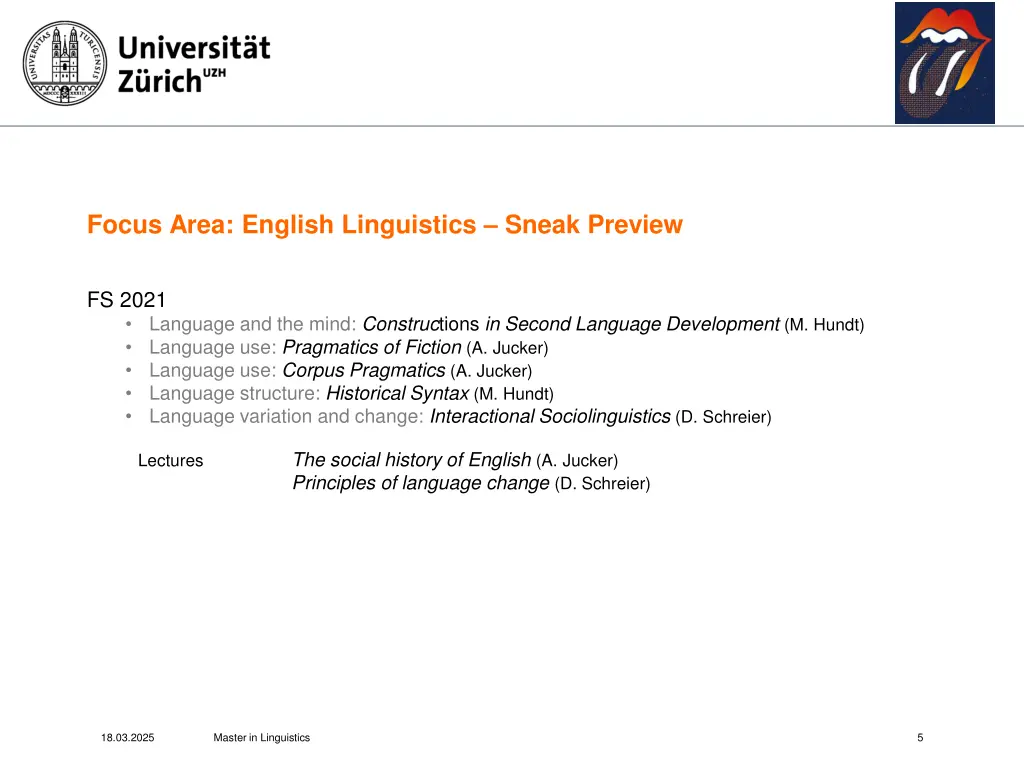 focus area english linguistics sneak preview
