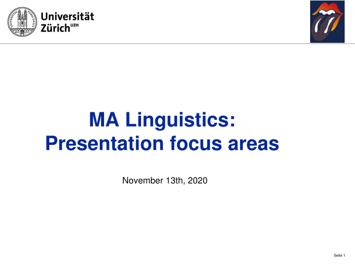 ma linguistics presentation focus areas
