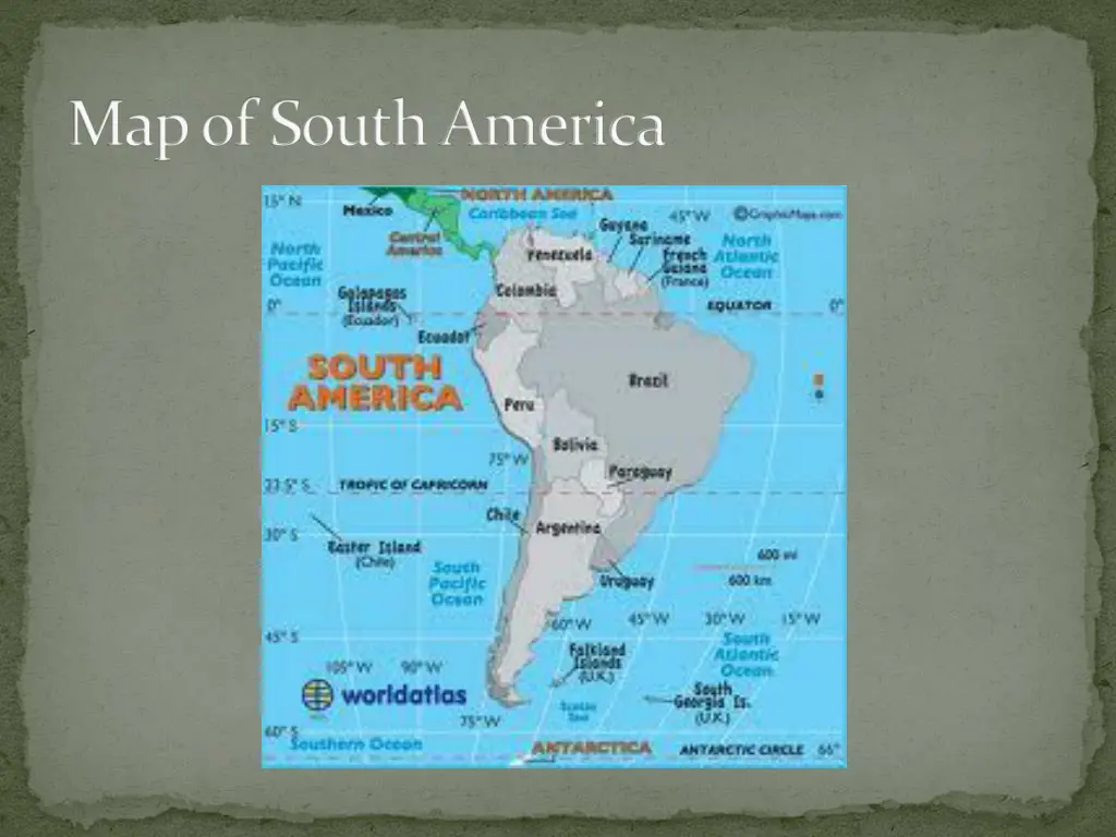 map of south america