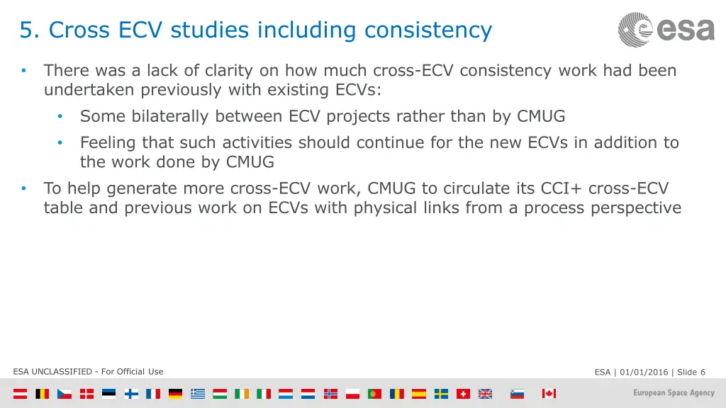 5 cross ecv studies including consistency