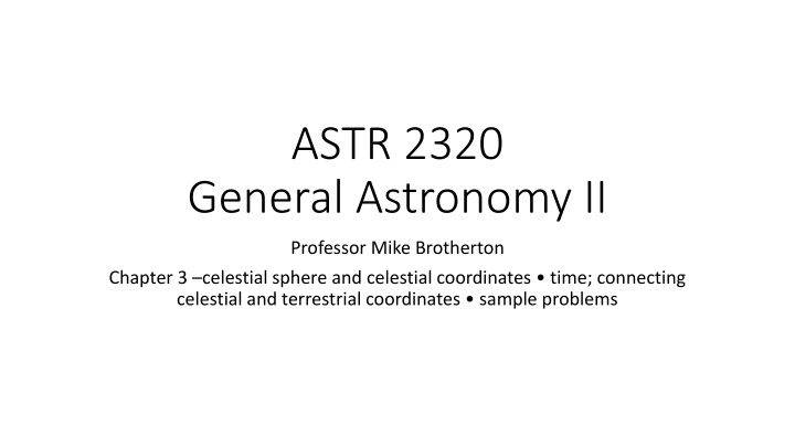 astr 2320 general astronomy ii