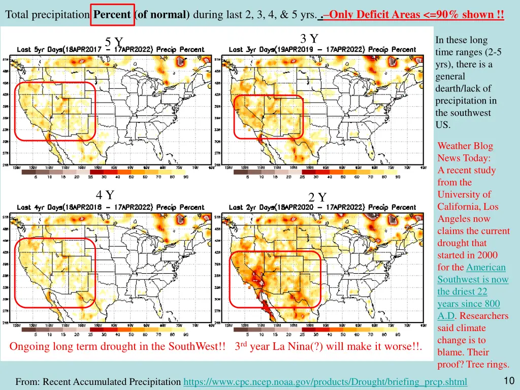 total precipitation percent of normal during last 1