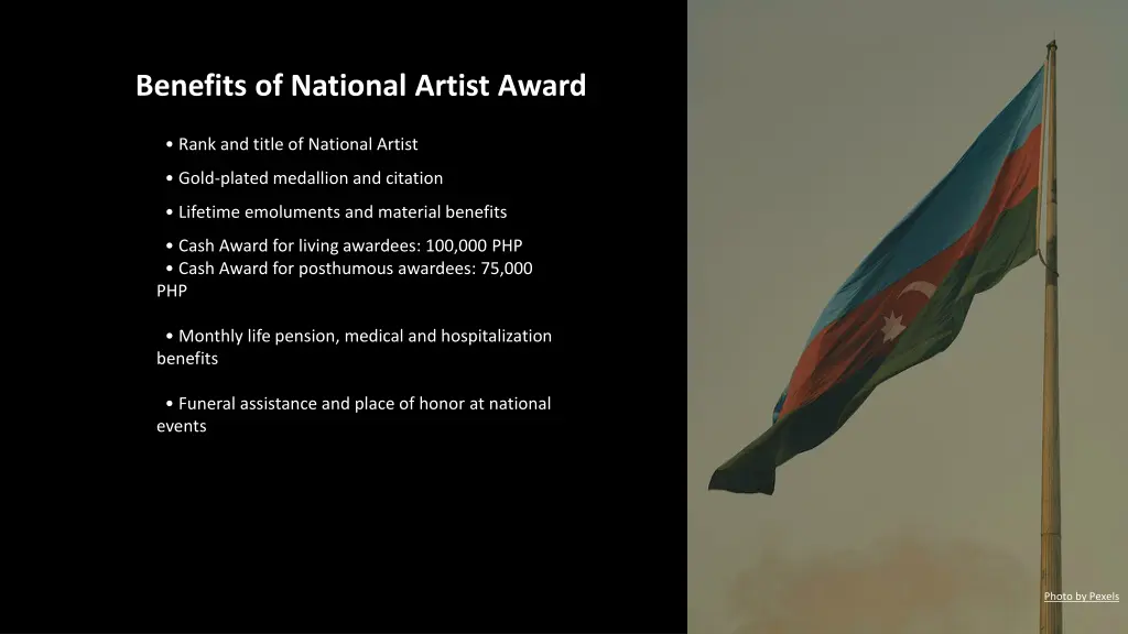 benefits of national artist award