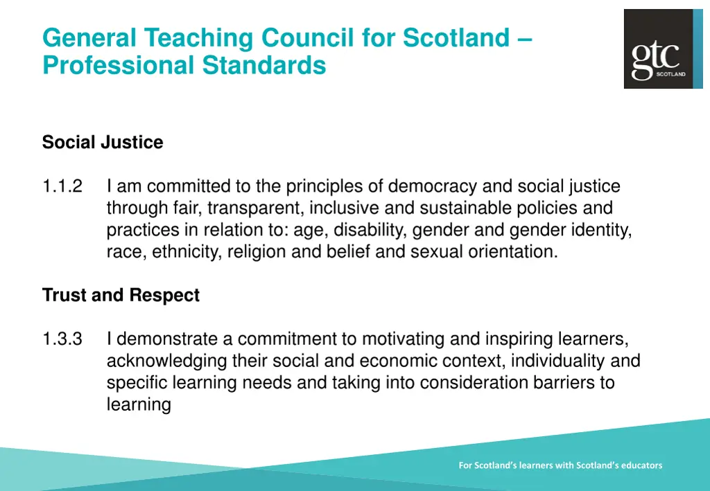 general teaching council for scotland
