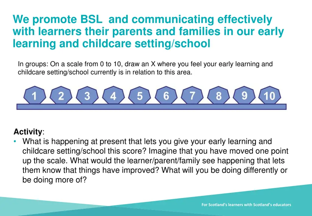 we promote bsl and communicating effectively with