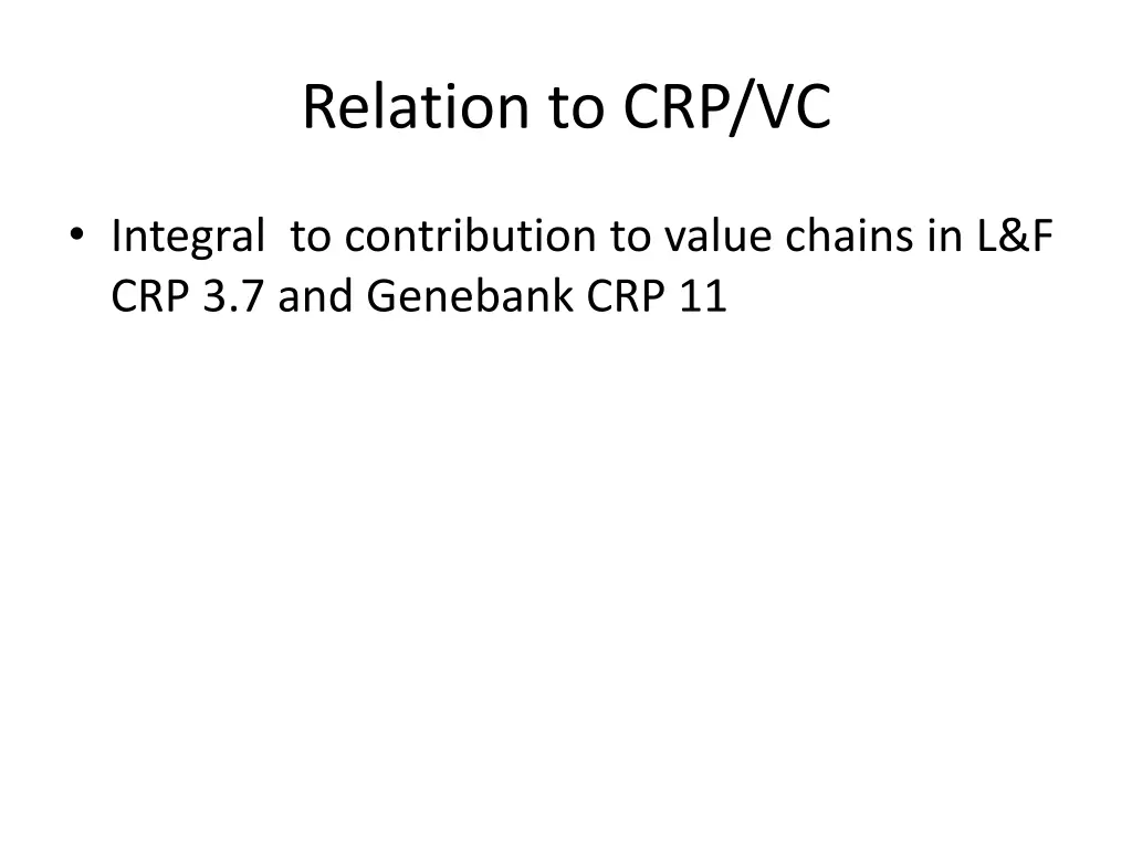 relation to crp vc