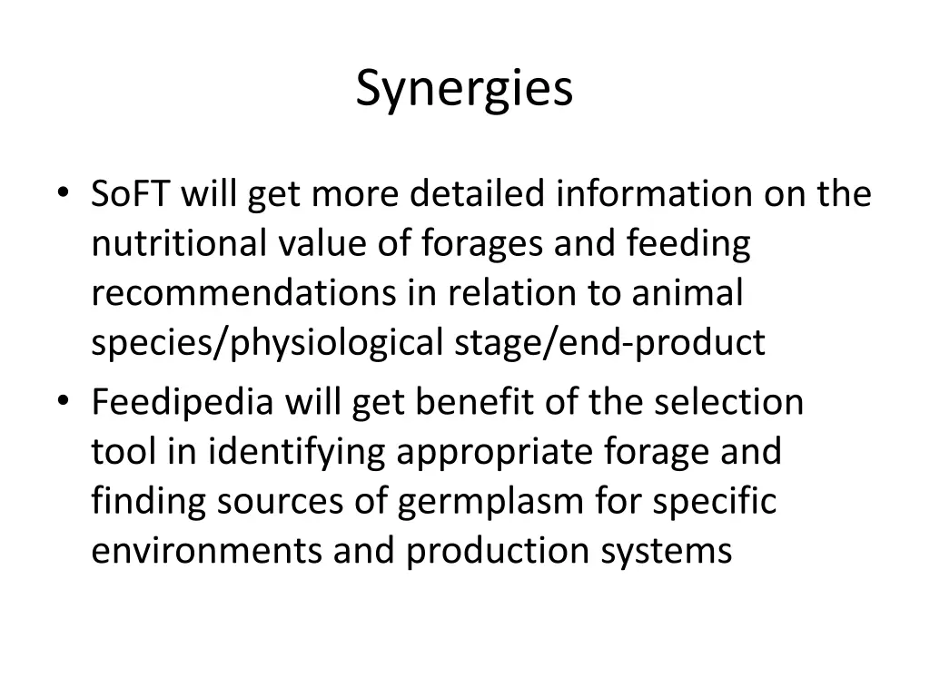 synergies