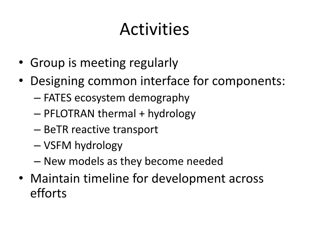 activities