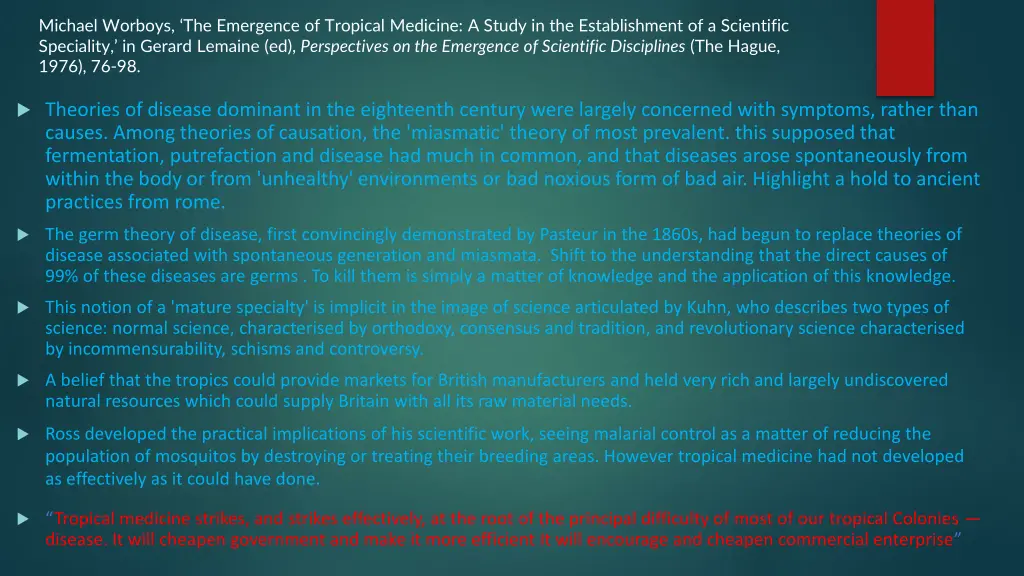 michael worboys the emergence of tropical