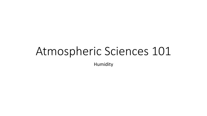atmospheric sciences 101
