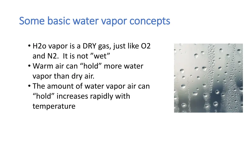 some basic water vapor concepts some basic water