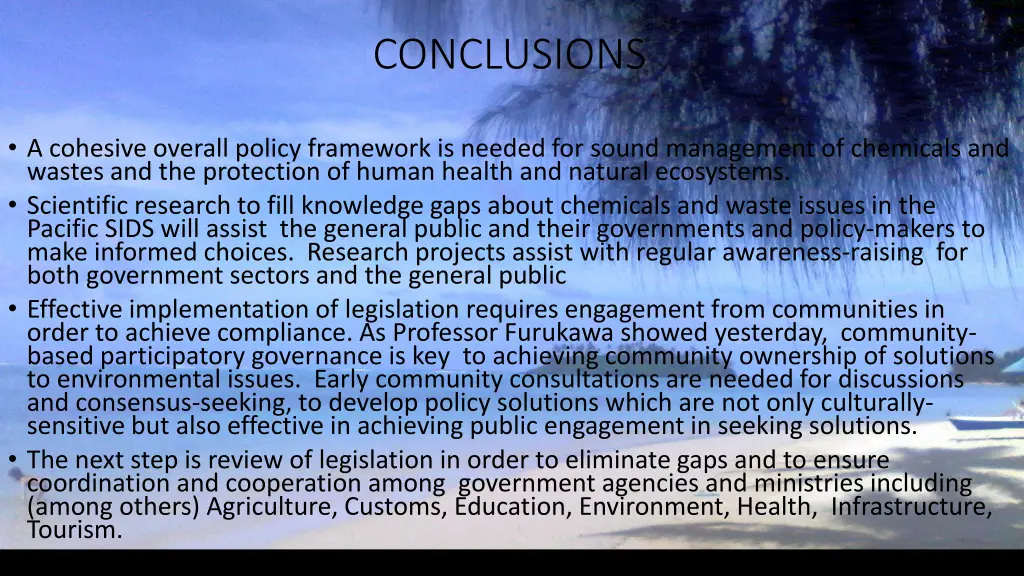 conclusions