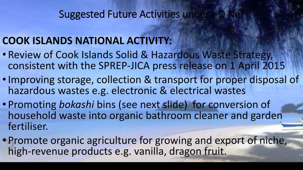 suggested future activities under i suggested 1