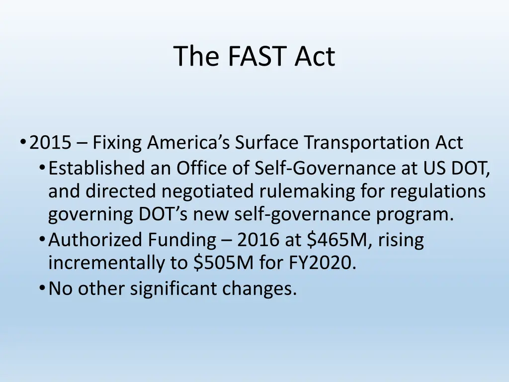 the fast act