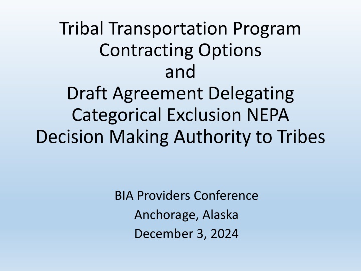 tribal transportation program contracting options