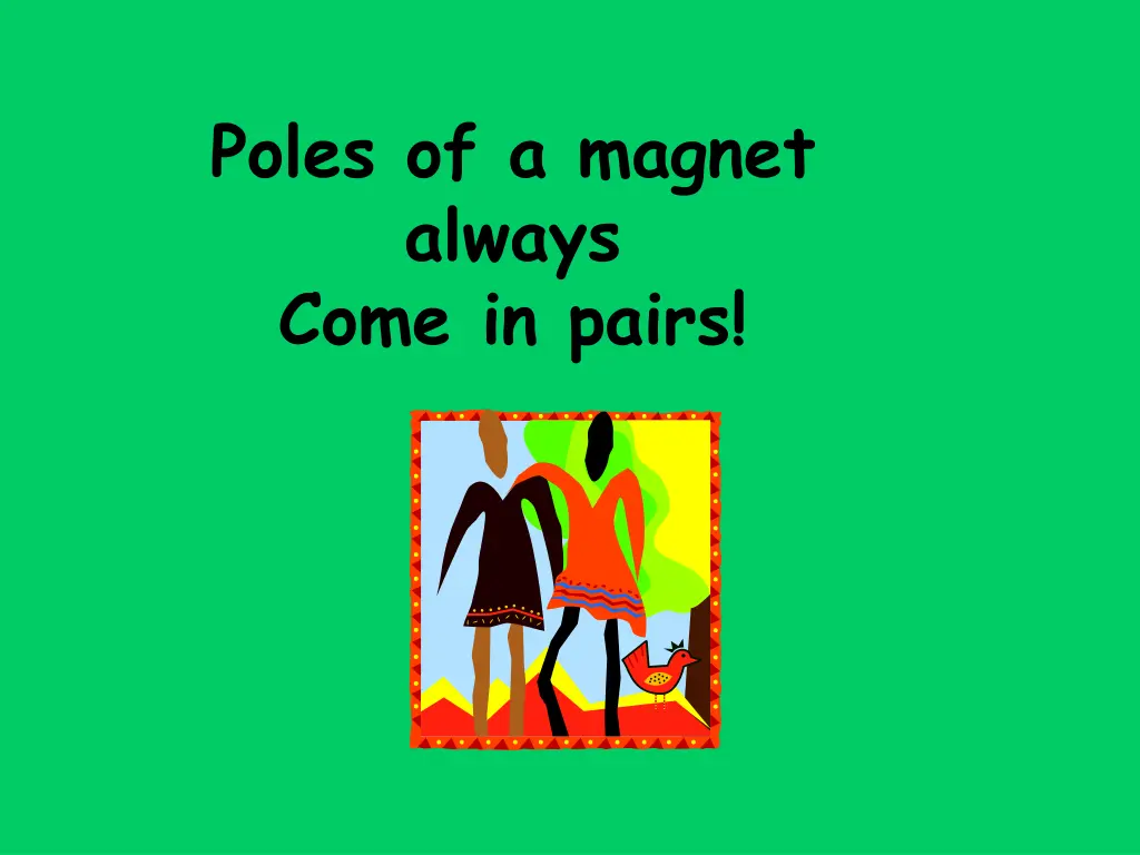 poles of a magnet always come in pairs