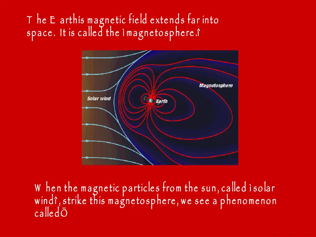 t he e arth s magnetic field extends far into