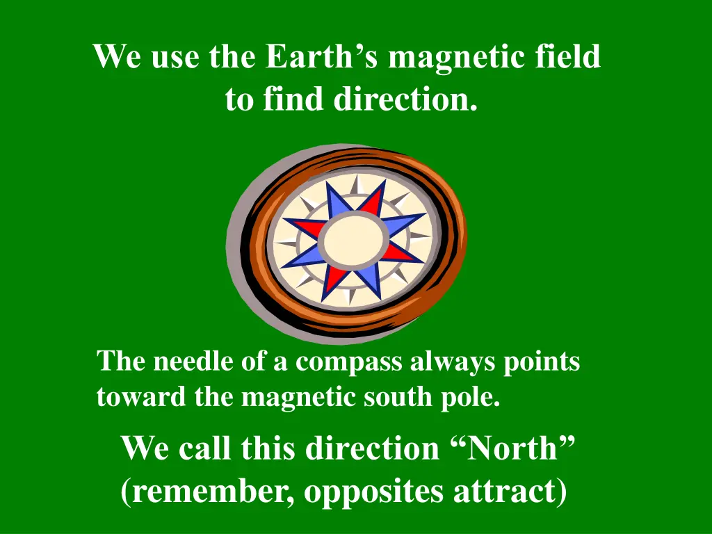 we use the earth s magnetic field to find
