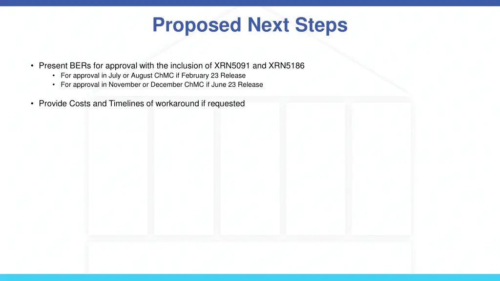 proposed next steps