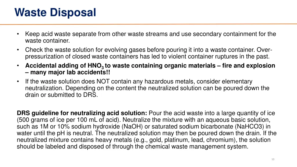 waste disposal