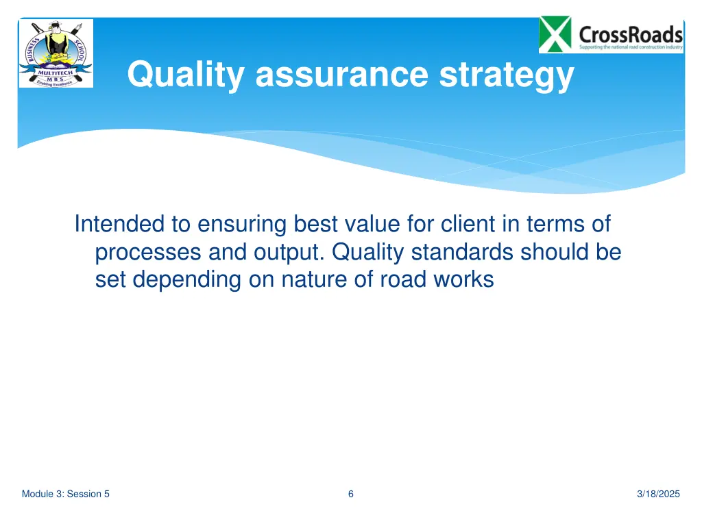 quality assurance strategy