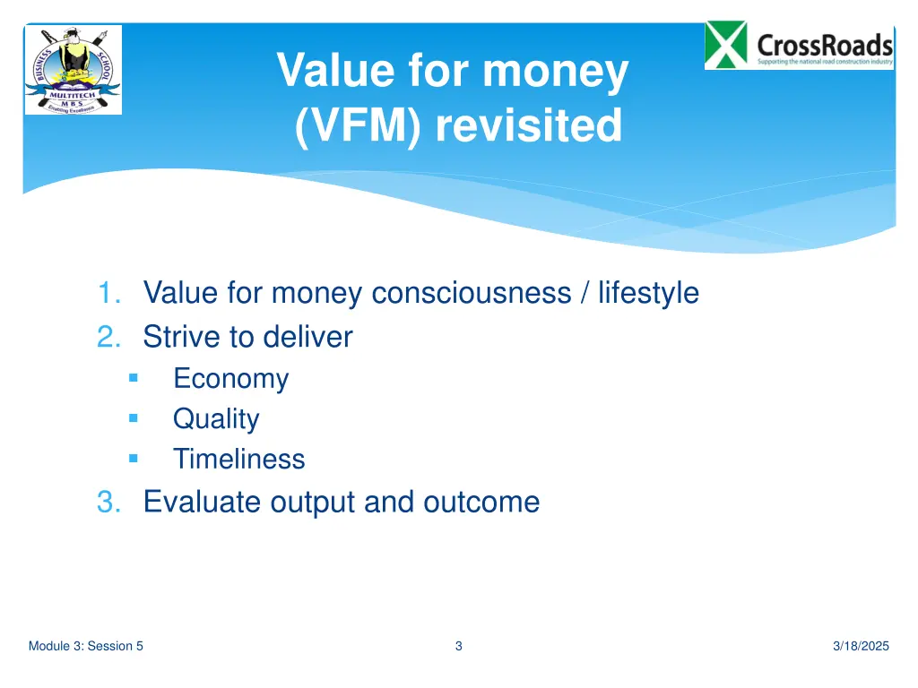 value for money vfm revisited