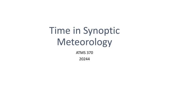 time in synoptic meteorology