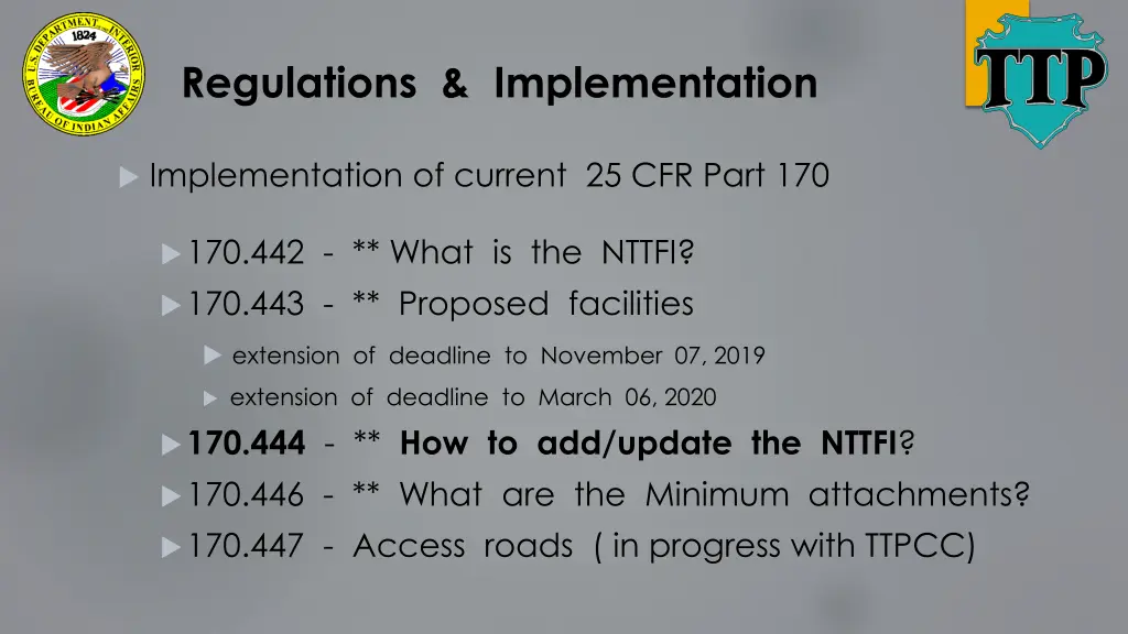 regulations implementation 2
