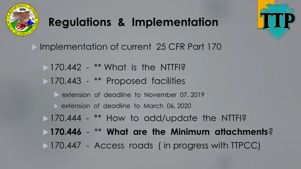 regulations implementation 3