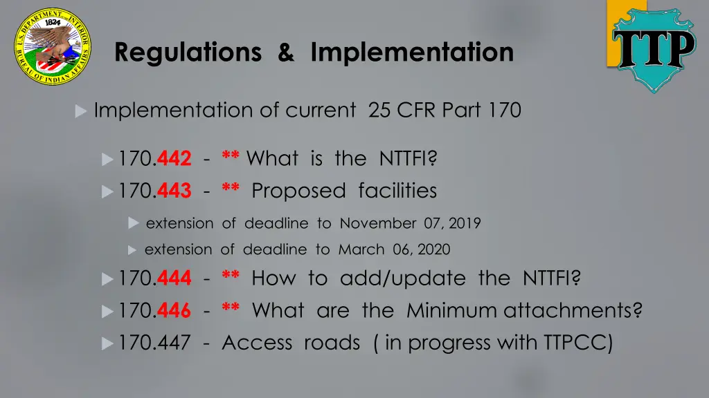 regulations implementation 4