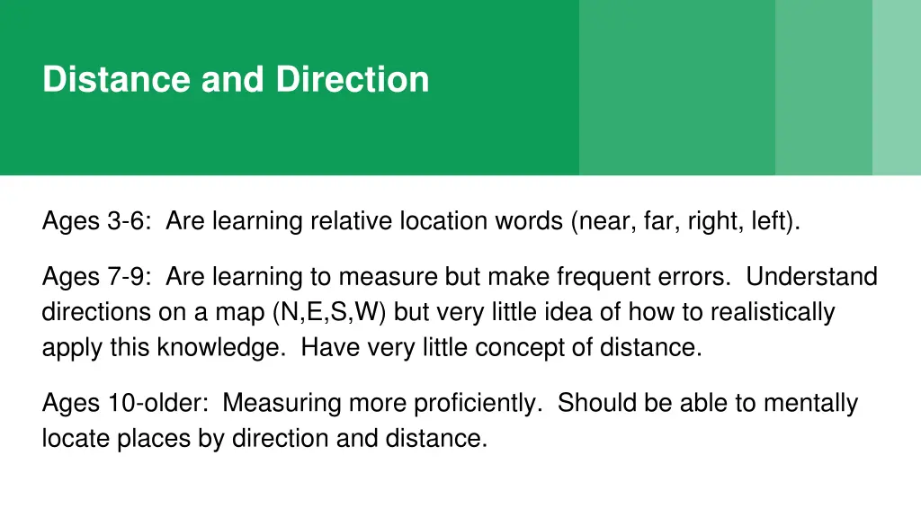 distance and direction